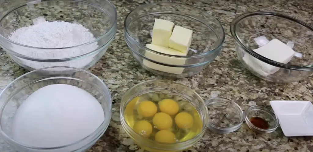 Cream Cheese Pound Cake ingredients 